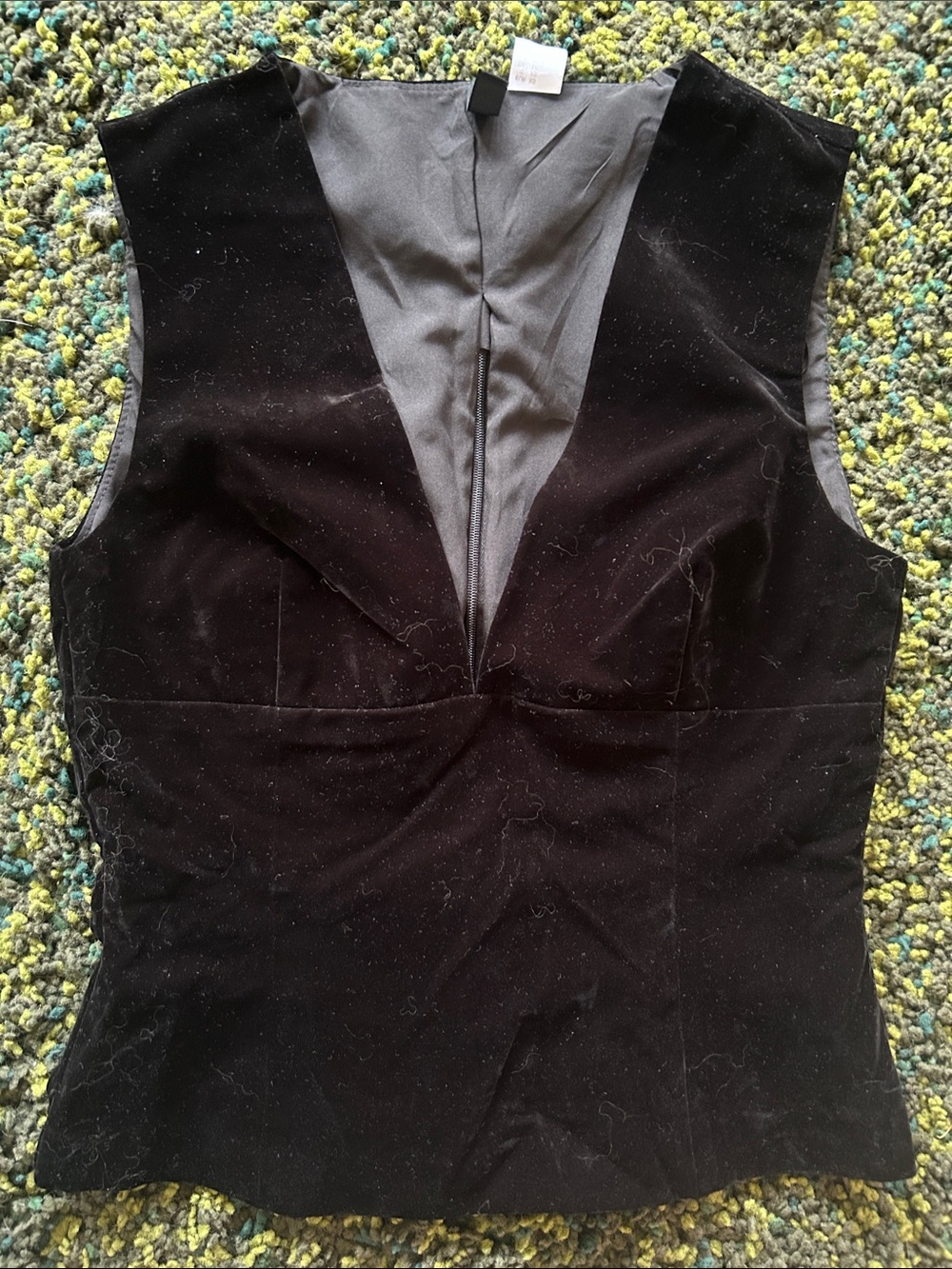 NWOT Black Velvet Going Out Top